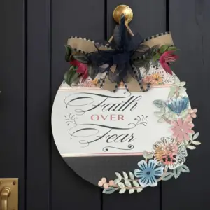 Faith over Fear Handmade Decorative Wood Rounds