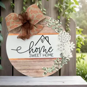 Home Sweet Home Handmade Decorative Wood Rounds