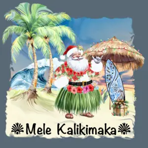 Mele Kalikimaka (Merry Christmas) Heather Slate T-Shirt