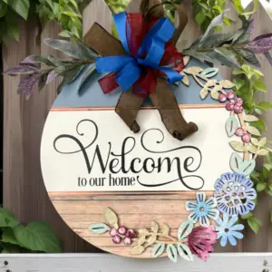Welcome to Our Home Handmade Decorative Wood Rounds
