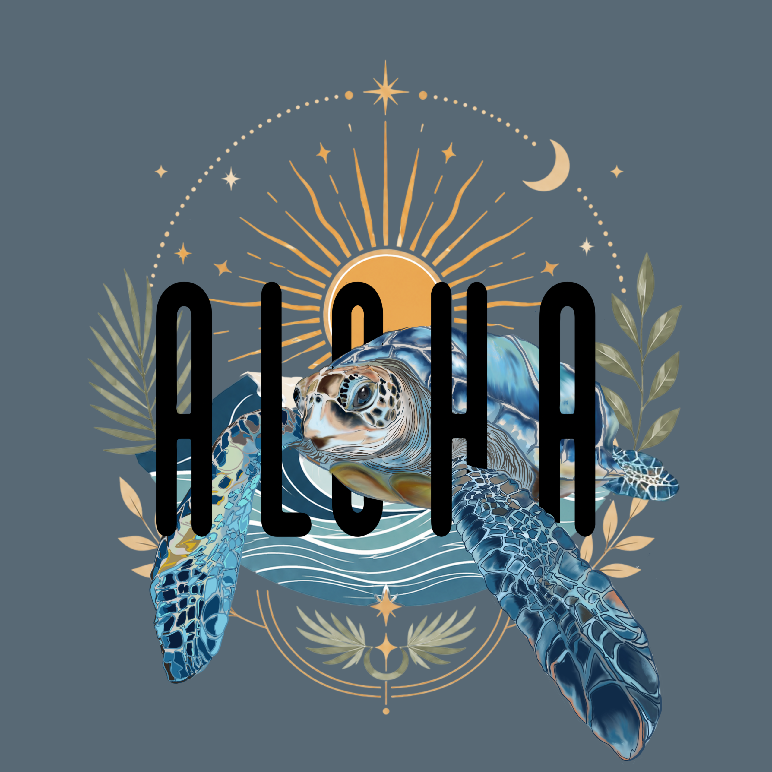 Aloha heather slate turtle