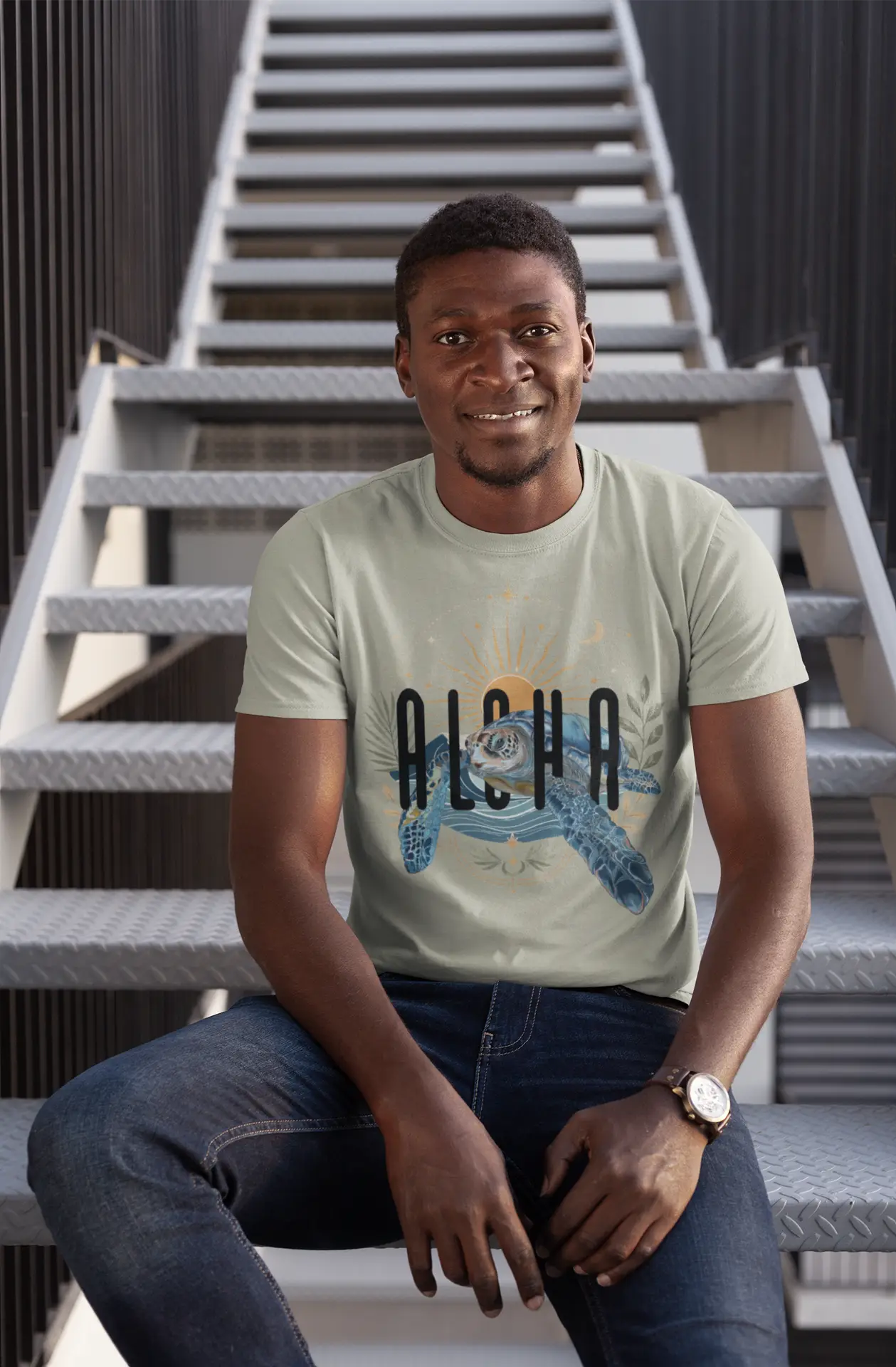t-shirt-mockup-of-a-man-sitting-on-a-stairway-26637